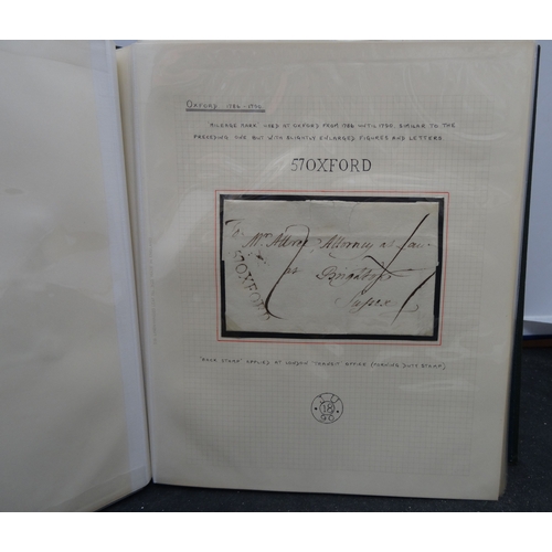 158 - A lifetimes study on the postal history of Oxford housed in four volumes. All annotated and written ... 