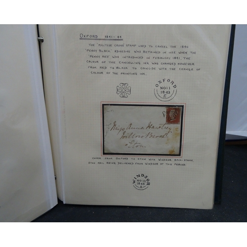 158 - A lifetimes study on the postal history of Oxford housed in four volumes. All annotated and written ... 