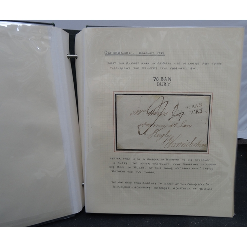 158 - A lifetimes study on the postal history of Oxford housed in four volumes. All annotated and written ... 