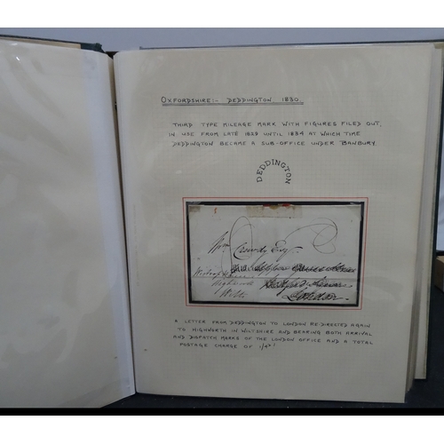 158 - A lifetimes study on the postal history of Oxford housed in four volumes. All annotated and written ... 