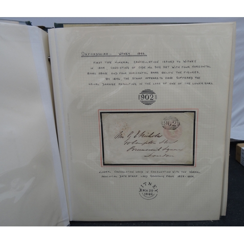 158 - A lifetimes study on the postal history of Oxford housed in four volumes. All annotated and written ... 