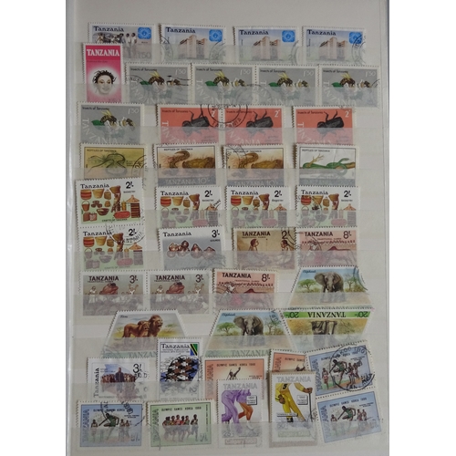 253 - A modern duplicated used ranges on stock pages with vals to 10/-, condition mixed (few 100)*