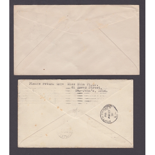 179 - A group of 5 Newfoundland Air Mail covers from 1931 to 1939, including First Flight, noted 1931 Firs... 