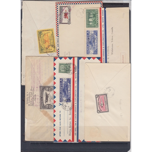 181 - A group of 19 Canadian Air Post Semi-Official covers, including First Flight and pilot signed, noted... 