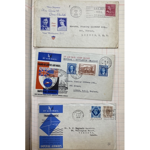 157 - A two volume World postal history collection mainly mid-period including various KGVI Coronation cov... 