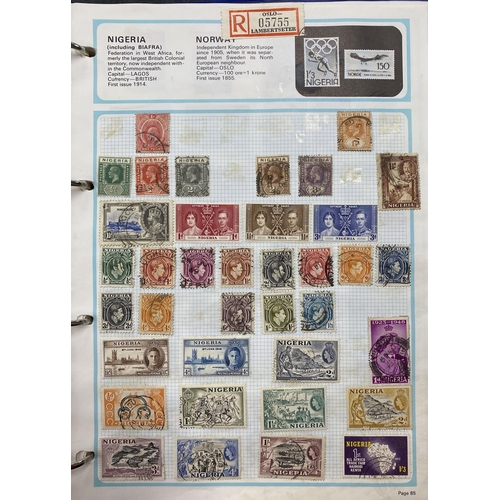 162 - A two volume mint and used World stamp collection, mainly mid period part sets, including used Commo... 