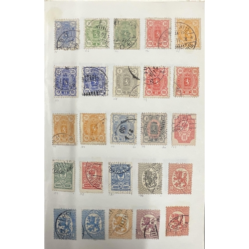 17 - A group of 120 circulated club books with mint and used World stamps, including better British Commo... 