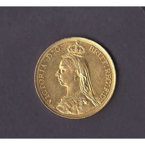 43 - UK 1887 gold £2 coin, in good condition