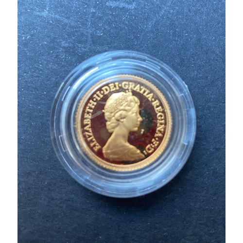 30 - UK 1980 gold proof half Sovereign, boxed with CoA