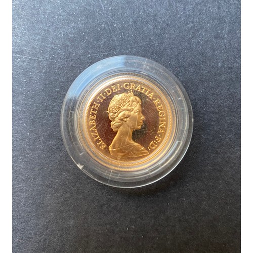 35 - UK 1980 gold proof full Sovereign, boxed with CoA