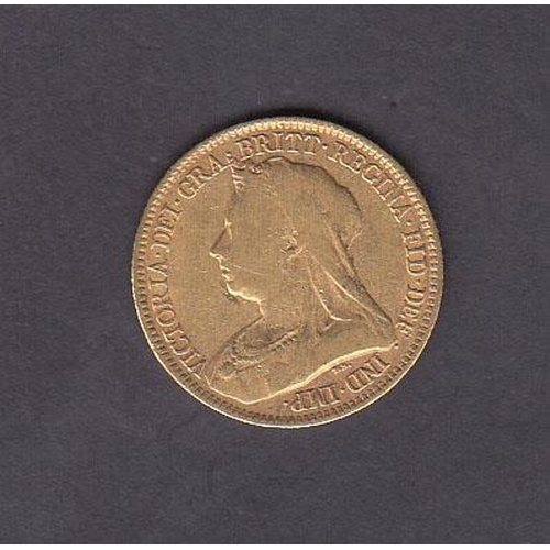 54 - UK 1893 gold half Sovereign, in good condition