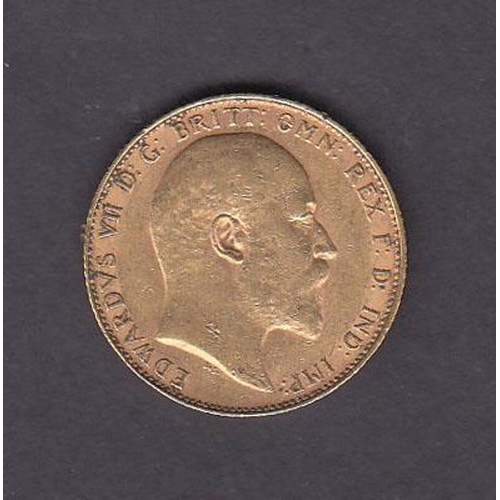 89 - UK 1910 gold full Sovereign, in good condition