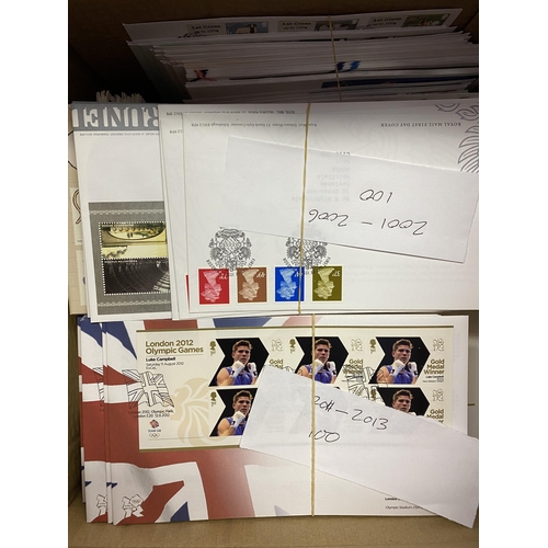 226 - An accumulation of 2250 GB FDCs, produced by RM, predominantly 1971 to 2013 including various altern... 