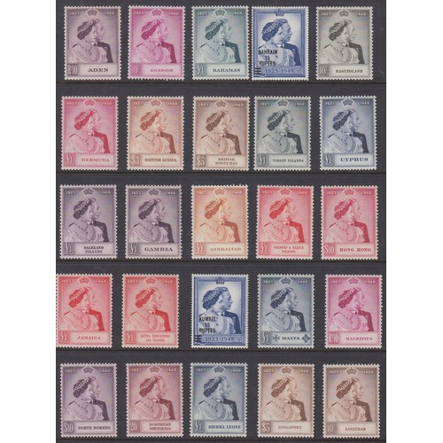 293 - 1948 Royal Silver Wedding complete set, mint unmounted, in good condition, Cat £2250+