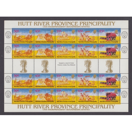 339 - Hutt River Aboriginal Sheetlet of 20 and Farming Sheetlet of 20, each x50, mint u/m