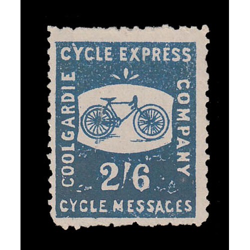 345 - Western Australia – 1890 Coolgardie Cycle Express, 2/6- blue, 1st printing mint, part original gum a... 