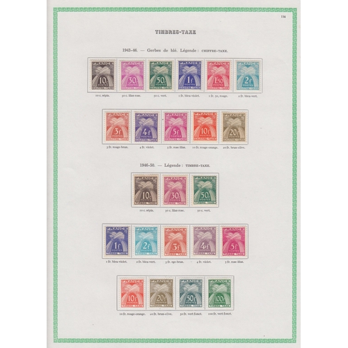 398 - A mint and used collection on album pages, including Railway stamps, F.M., Postage Dues, CFA and Air... 