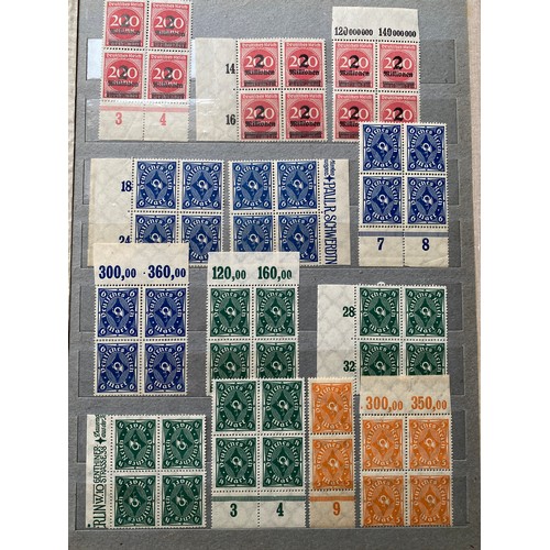 414 - A collection in 2 stock books mainly mint, including blocks of inflation issues, Occupation issues, ... 