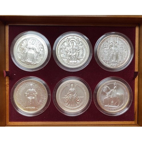 2 - The Great Seals of the Realm, produced by The Royal Mint, includes x6 silver 5oz medallions, boxed