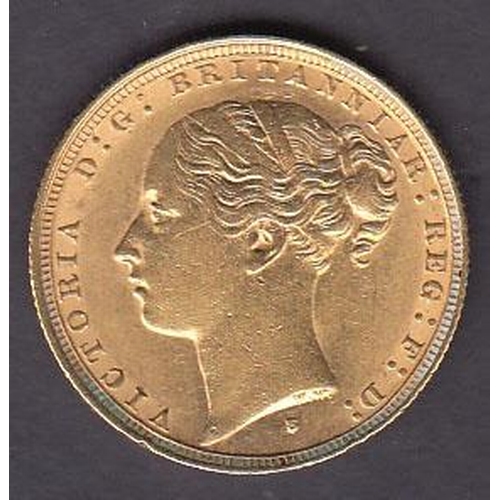 7 - UK 1884 gold full Sovereign, Sidney mint mark, in good condition