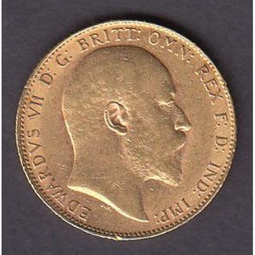 14 - UK 1910 gold full Sovereign, in good condition