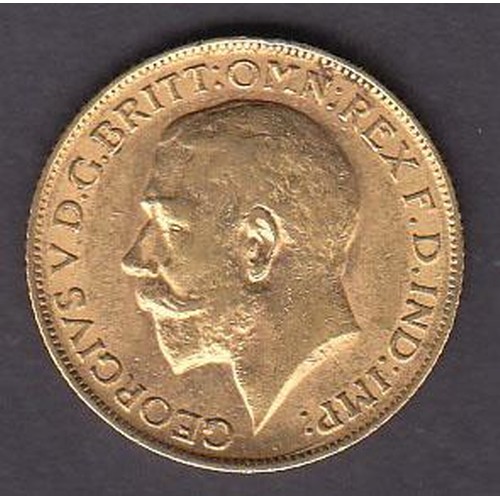 16 - UK 1912 gold full Sovereign, in good condition