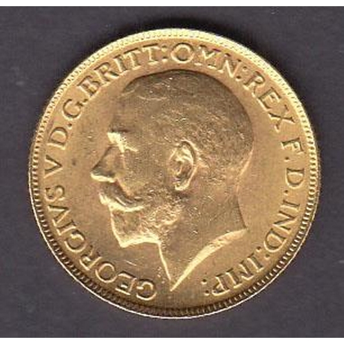 19 - UK 1925 gold full Sovereign, South Africa mint mark, in good condition