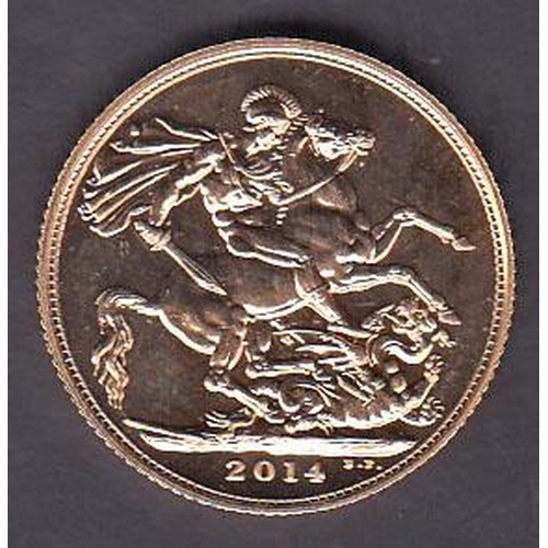 34 - UK 2014 gold full Sovereign, in good condition