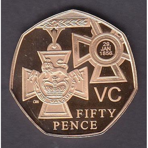 46 - UK 2006 Victoria Cross gold proof 50p coin, boxed with CoA