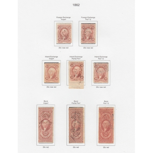 911 - A mint and used collection of Revenue Stamps and Duck Stamps on full colour pre-printed pages, inclu... 