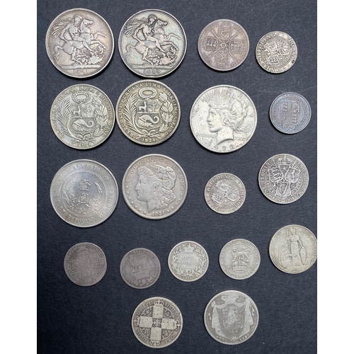 90 - A World coin accumulation in packets and loose, strength in UK issues worn but some still with legib... 