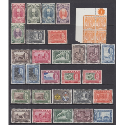 836 - Kelantan - A mint and used collection of mainly part sets from early to mid-period, noted 1911 set t... 