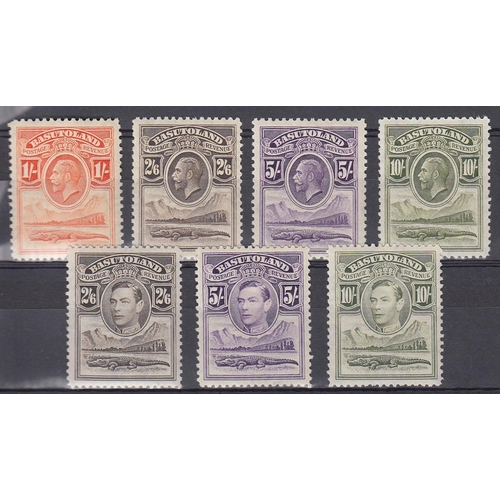 352 - A group of 7 mint issues including1933 SG7-10 (1/- to 10/-) and 1938 SG26-28 (2/6- - 10/-), Cat £480... 