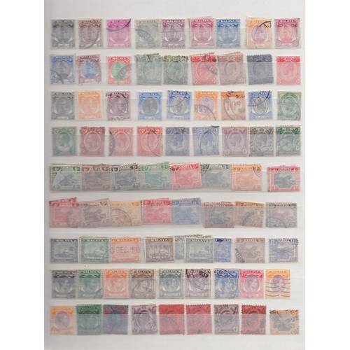 841 - A used accumulation of around 1000 stamps in stock book, some QV to KGV (with some useful pickings) ... 