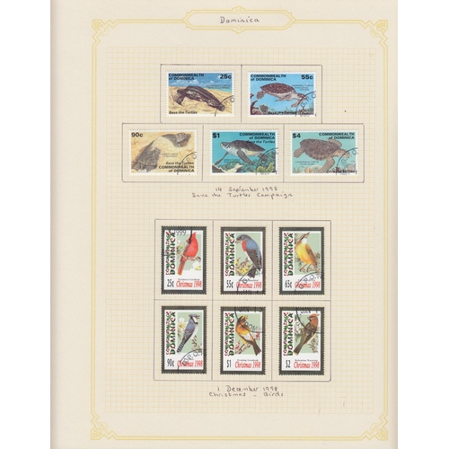 243 - A fine used British Commonwealth Caribbean stamp collection in 16 volumes, including Dominica/ Baham... 