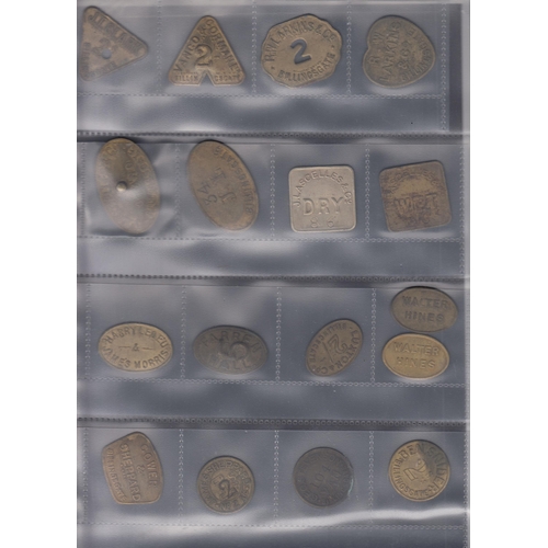 119 - A collection of UK Tokens from 17th Century to 20th Century, including 1669 King’s Lynn farthing, Gi... 