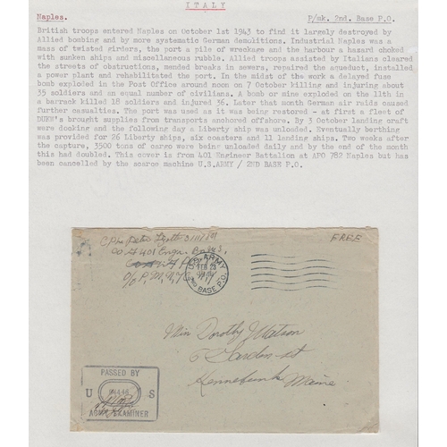 263 - A collection of covers and other postal history relating to War in Italy, mainly WWII US/UK/ Italian... 