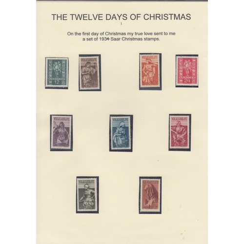 294 - A mint and used thematic collection on Christmas, including stamps and covers from 1890s to 1980s, i... 
