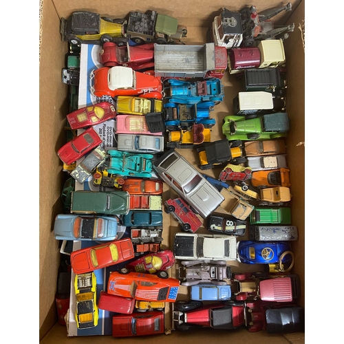 296 - A collection of model cars, mainly un-boxed (used), including cars from Dinky/Lilldeo/Matchbox, note... 
