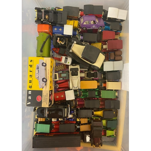 296 - A collection of model cars, mainly un-boxed (used), including cars from Dinky/Lilldeo/Matchbox, note... 