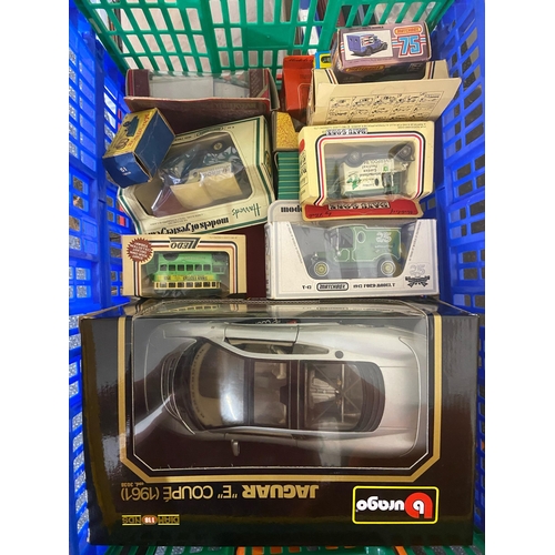 296 - A collection of model cars, mainly un-boxed (used), including cars from Dinky/Lilldeo/Matchbox, note... 