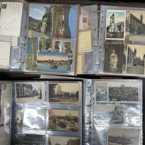 307 - A 14 volume (various sizes) postcard collection, all periods from the UK and Europe mint and used, i... 