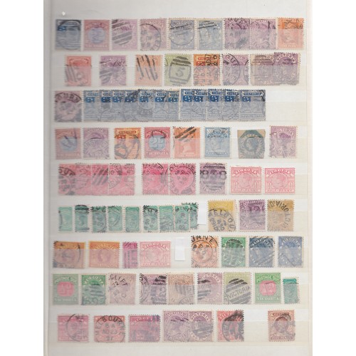 340 - A stock book of collectors used duplicates, including Victoria to 1/-,NSW to 6d and South Australia ... 