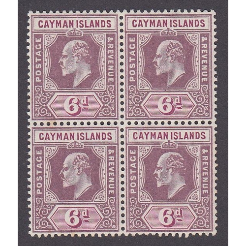 382 - 1907 SG30 6d, mint block of four, noted small tone spot, Cat £120+