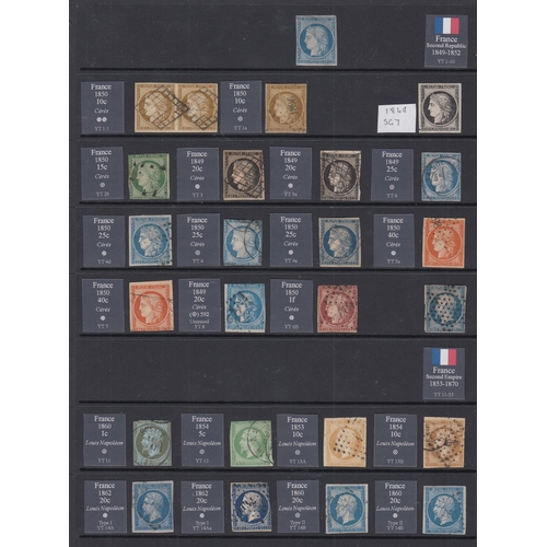 424 - Substantial collection on Hagners in binder, a range of used earlier issues incl 1849 10c bistre in ... 