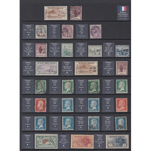 424 - Substantial collection on Hagners in binder, a range of used earlier issues incl 1849 10c bistre in ... 