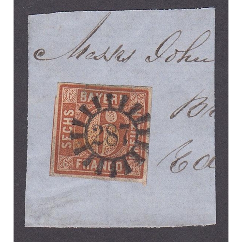 531 - Bavaria – 1862 SG7 (Circle Cut) 6k, fine used on piece, Cat £400