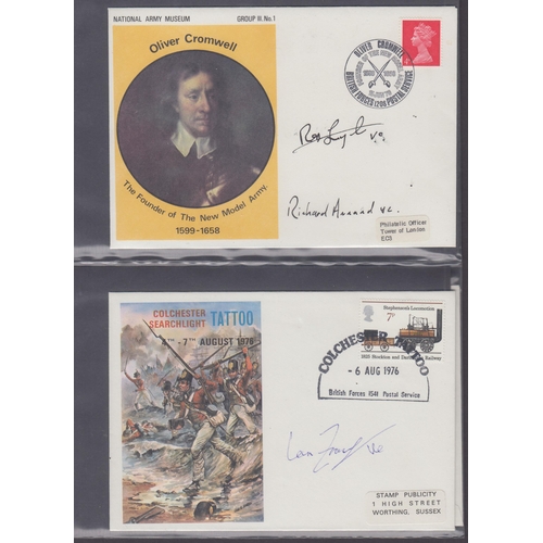 298 - A group of eight signed covers collected on a Military theme including 7 V.C. autographs, noted Bill... 