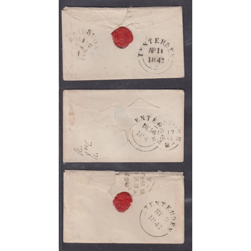 552 - A group of six covers sent to and from Tenterden, each with circular town postmark, all affixed by 1... 