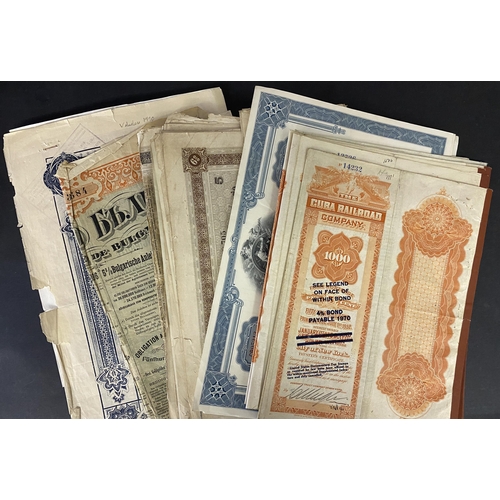 317 - A collection of 250+ Government Bond & Corporate Stock certificates from around the World from the l... 